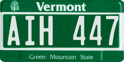 VT license plate AIH447