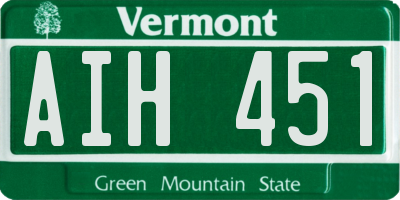 VT license plate AIH451