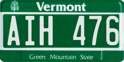 VT license plate AIH476
