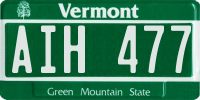 VT license plate AIH477