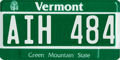 VT license plate AIH484