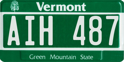 VT license plate AIH487