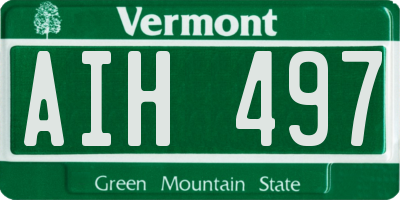 VT license plate AIH497