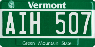 VT license plate AIH507
