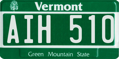 VT license plate AIH510
