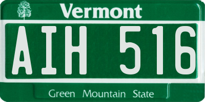 VT license plate AIH516
