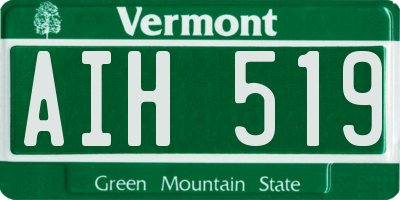 VT license plate AIH519