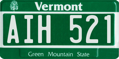 VT license plate AIH521