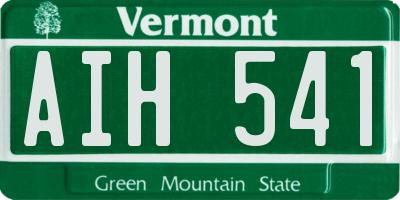 VT license plate AIH541