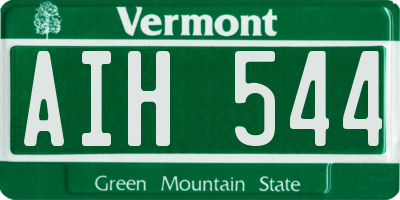 VT license plate AIH544