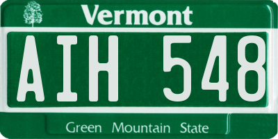 VT license plate AIH548