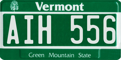 VT license plate AIH556