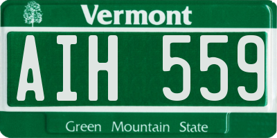 VT license plate AIH559