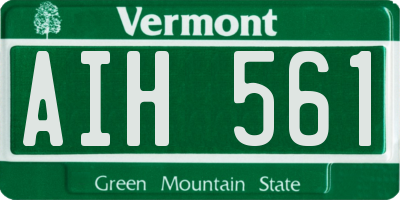VT license plate AIH561