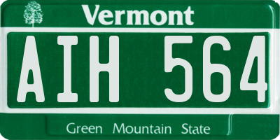 VT license plate AIH564