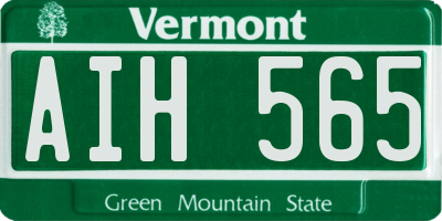 VT license plate AIH565
