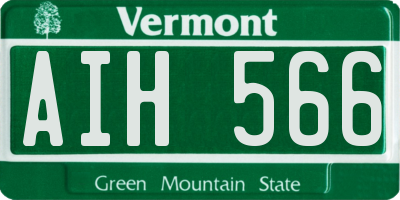 VT license plate AIH566