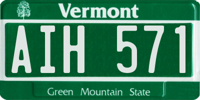 VT license plate AIH571