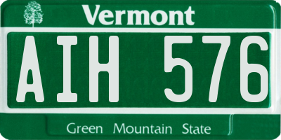 VT license plate AIH576