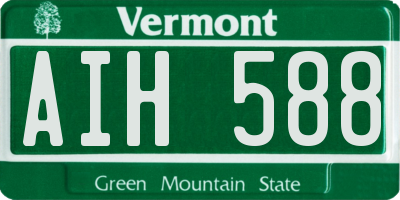 VT license plate AIH588