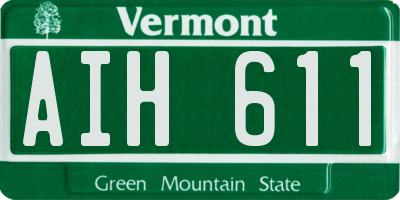 VT license plate AIH611