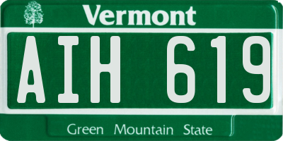 VT license plate AIH619