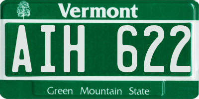 VT license plate AIH622