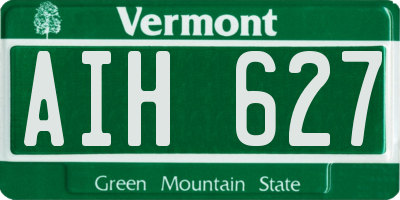VT license plate AIH627