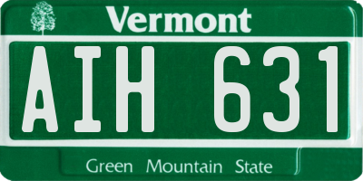 VT license plate AIH631