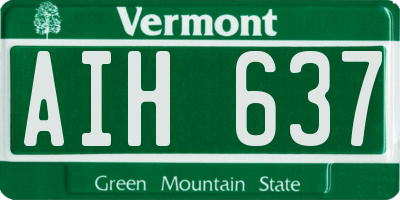 VT license plate AIH637