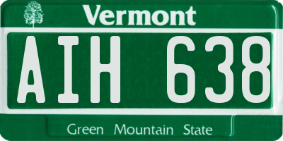 VT license plate AIH638