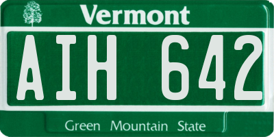 VT license plate AIH642