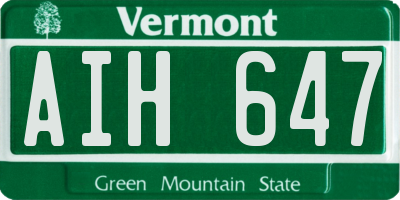 VT license plate AIH647