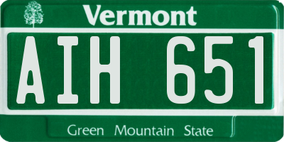 VT license plate AIH651