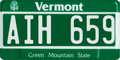 VT license plate AIH659