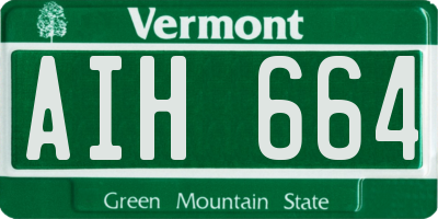 VT license plate AIH664