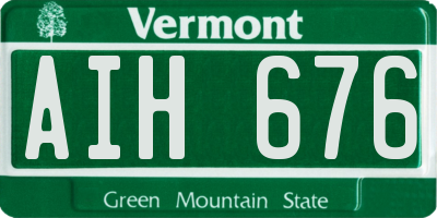 VT license plate AIH676