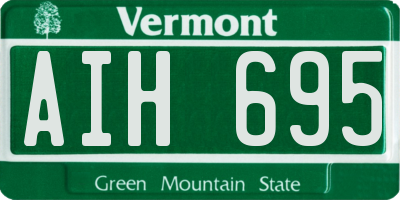 VT license plate AIH695