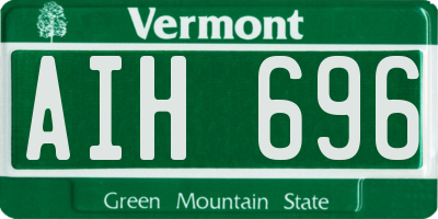 VT license plate AIH696