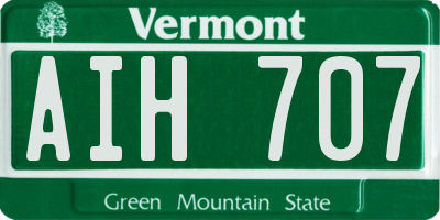 VT license plate AIH707