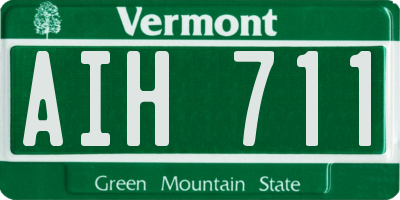 VT license plate AIH711