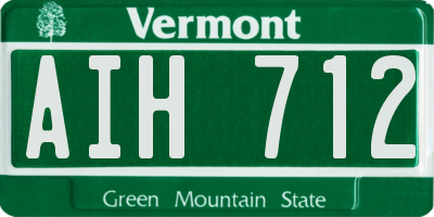 VT license plate AIH712