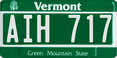 VT license plate AIH717