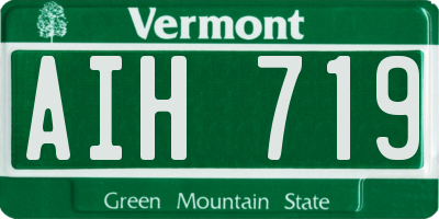 VT license plate AIH719