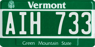 VT license plate AIH733