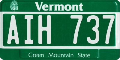 VT license plate AIH737