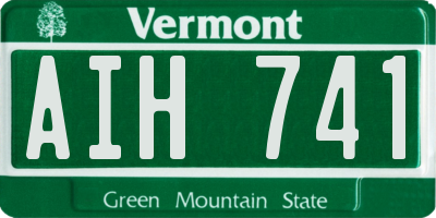 VT license plate AIH741