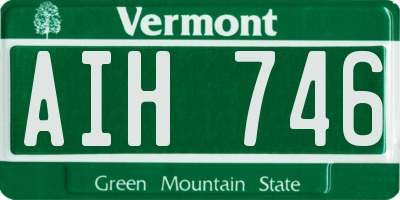 VT license plate AIH746