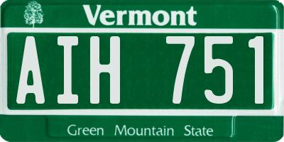 VT license plate AIH751