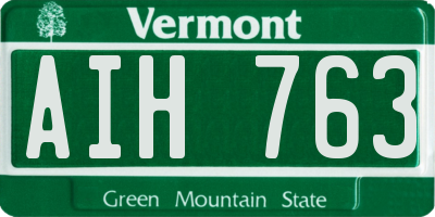 VT license plate AIH763